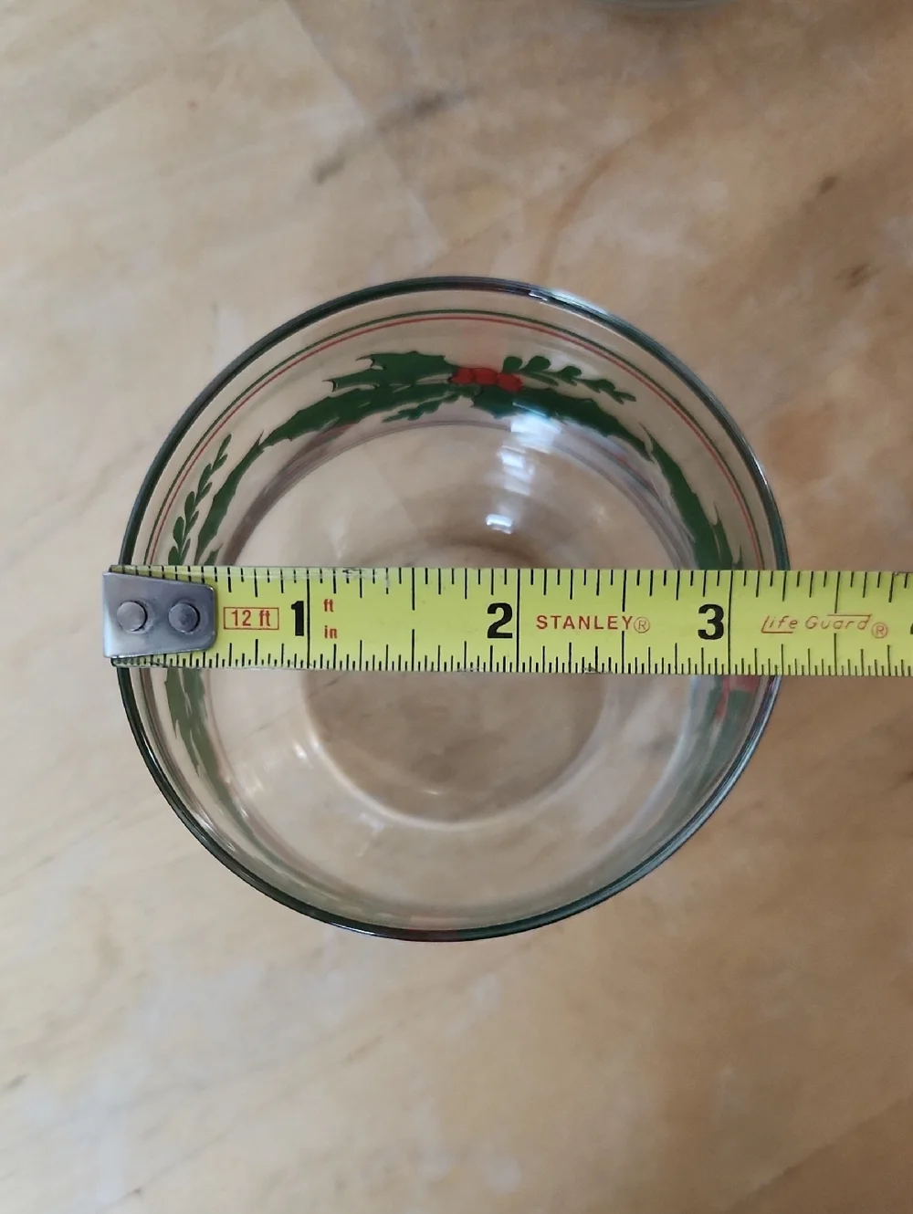 Vintage Libbey Holiday Holly Berry Low Ball Glasses Set of 4